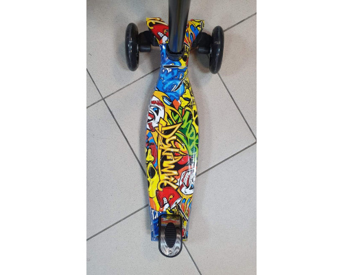 Самокат 3-х колёсный ''MicMox'' с принтом